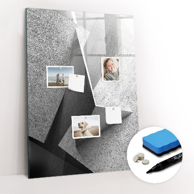 Wandbord van glas magnetisch en uitwisbaar Geometrische abstractie