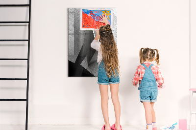 Wandbord van glas magnetisch en uitwisbaar Geometrische abstractie