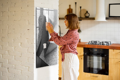 Wandbord van glas magnetisch en uitwisbaar Geometrische abstractie