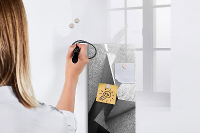 Wandbord van glas magnetisch en uitwisbaar Geometrische abstractie