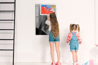 Wandbord van glas magnetisch en uitwisbaar Geometrische abstractie