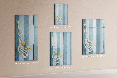 Magnetisch memobord van glas voor aan de muur Zeedieren