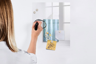 Magnetisch memobord van glas voor aan de muur Zeedieren