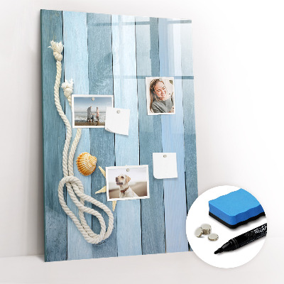 Magnetisch memobord van glas voor aan de muur Zeedieren