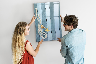 Magnetisch memobord van glas voor aan de muur Zeedieren