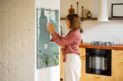 Glazen magneetbord met decoratieve print Gipskruidbloemen