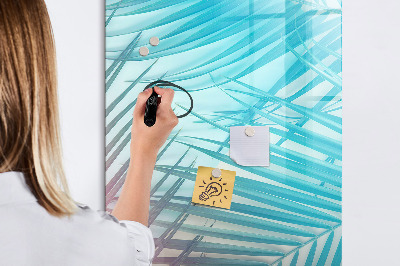 Magnetisch memobord van glas voor aan de muur Palmbladeren