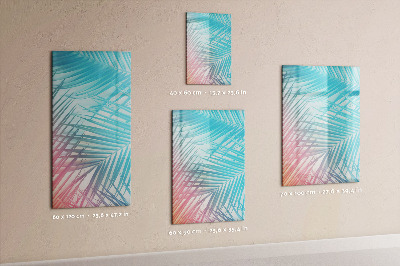 Magnetisch memobord van glas voor aan de muur Palmbladeren