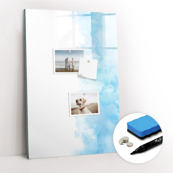 Glazen magneetbord met decoratieve print Waterverfvlekken