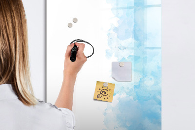 Glazen magneetbord met decoratieve print Waterverfvlekken