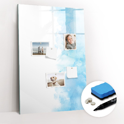 Glazen magneetbord met decoratieve print Waterverfvlekken