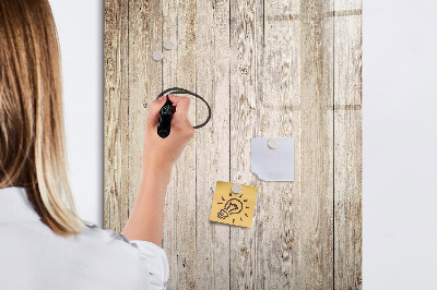 Magnetisch memobord van glas voor aan de muur Houten planken