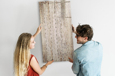 Magnetisch memobord van glas voor aan de muur Houten planken