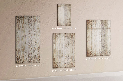 Magnetisch memobord van glas voor aan de muur Houten planken