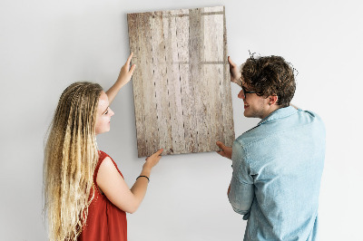 Magnetisch memobord van glas voor aan de muur Houten planken