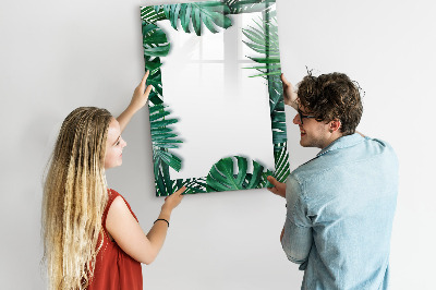 Glazen magneetbord met decoratieve print Monstera Frame
