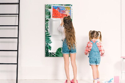 Glazen magneetbord met decoratieve print Monstera Frame