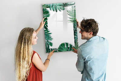 Glazen magneetbord met decoratieve print Monstera Frame