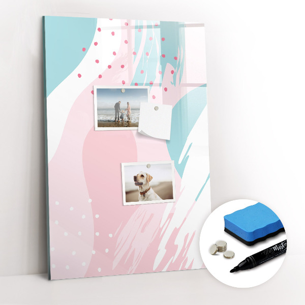 Wandbord van glas magnetisch en uitwisbaar Abstractie van het patroon