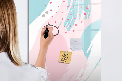 Wandbord van glas magnetisch en uitwisbaar Abstractie van het patroon