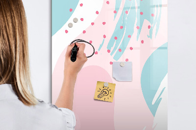 Wandbord van glas magnetisch en uitwisbaar Abstractie van het patroon