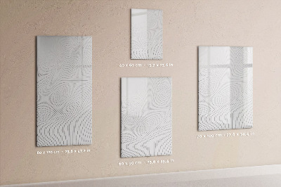 Magnetisch memobord van glas voor aan de muur Grijze lijnen