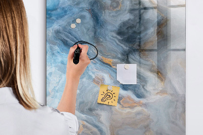Wandbord van glas magnetisch en uitwisbaar Marmerpatroon