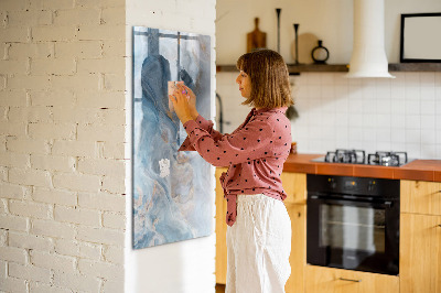Wandbord van glas magnetisch en uitwisbaar Marmerpatroon