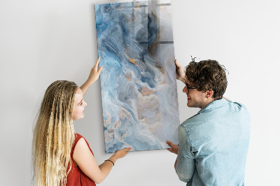 Wandbord van glas magnetisch en uitwisbaar Marmerpatroon