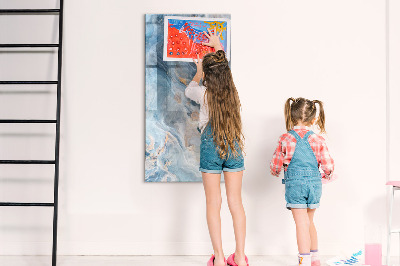 Wandbord van glas magnetisch en uitwisbaar Marmerpatroon