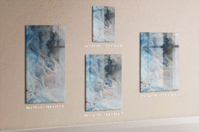 Wandbord van glas magnetisch en uitwisbaar Marmerpatroon