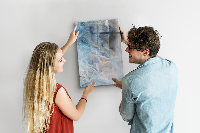 Wandbord van glas magnetisch en uitwisbaar Marmerpatroon