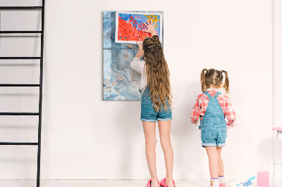 Wandbord van glas magnetisch en uitwisbaar Marmerpatroon
