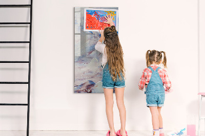 Magnetisch memobord van glas voor aan de muur Abstractie van het beeld