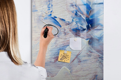 Magnetisch memobord van glas voor aan de muur Abstractie van het beeld