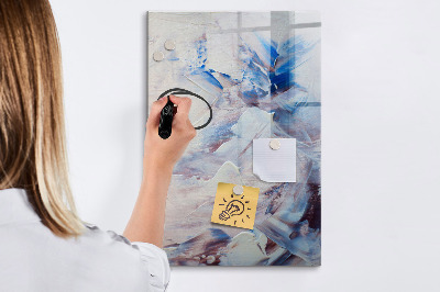 Magnetisch memobord van glas voor aan de muur Abstractie van het beeld
