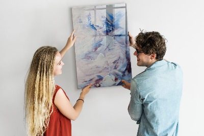 Magnetisch memobord van glas voor aan de muur Abstractie van het beeld