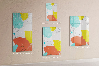 Wandbord van glas magnetisch en uitwisbaar Kleurrijke krabbels