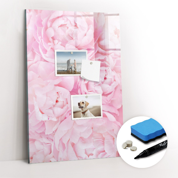 Glazen magneetbord met decoratieve print Zomerbloemen