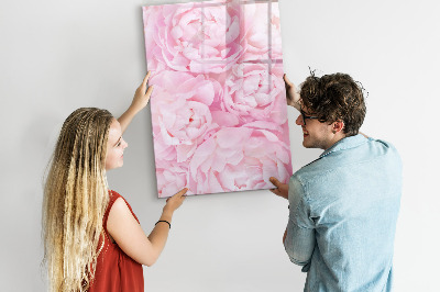 Glazen magneetbord met decoratieve print Zomerbloemen