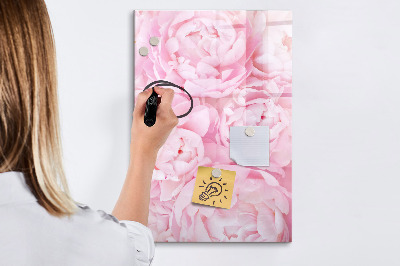 Glazen magneetbord met decoratieve print Zomerbloemen