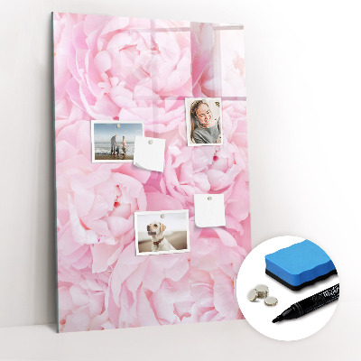 Glazen magneetbord met decoratieve print Zomerbloemen
