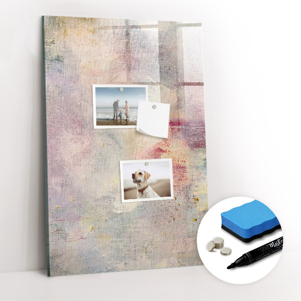 Wandbord van glas magnetisch en uitwisbaar Verfvlekken