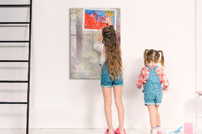 Wandbord van glas magnetisch en uitwisbaar Verfvlekken