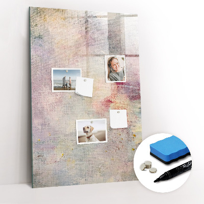 Wandbord van glas magnetisch en uitwisbaar Verfvlekken