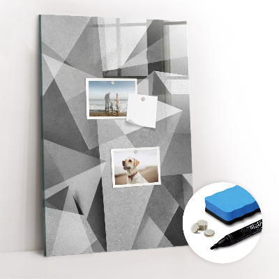 Magnetisch memobord van glas voor aan de muur Geometrische abstractie