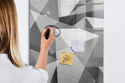 Magnetisch memobord van glas voor aan de muur Geometrische abstractie