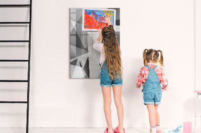 Magnetisch memobord van glas voor aan de muur Geometrische abstractie