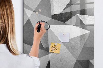 Magnetisch memobord van glas voor aan de muur Geometrische abstractie