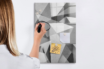 Magnetisch memobord van glas voor aan de muur Geometrische abstractie